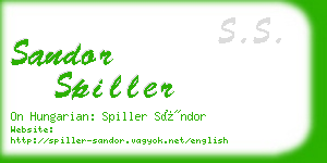 sandor spiller business card